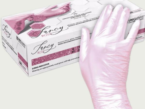 Guantes Nitrilo Sin Polvo Rosa Brillante - Imagen 2