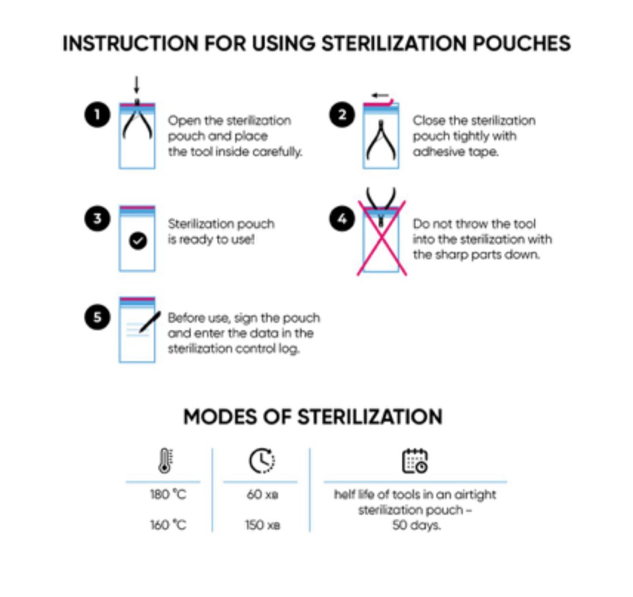 Bolsas de esterilización calor seco 60x100mm - Imagen 2